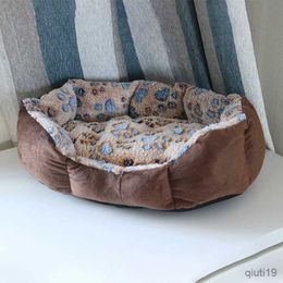 Cat Beds Furniture Pet Dog Beds Mats Soft Plush Warm Sofa Kennel Sleep Basket for Small Dogs Cat