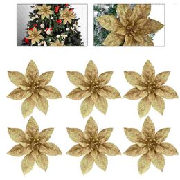 Decorative Flowers 9 Pcs Christmas Decorations Powdered Onion Xmas Tree Party Props Adornment Accessory