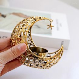 Candle Holders Moon Star Holder Metal Modern Light Luxury Candlestick Home Decoration Ornament Romantic Wedding Valentine Day Cup