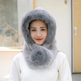 Towel Winter Thick Warm Faux Fur Women Fashion Outdoor Russian Snow Hat Caps Ski