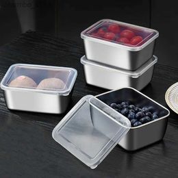 Food Jars Canisters Stainless Steel Fresh Keepin Box Airtiht Food Storae Container With Lid Lunch Bento Food Box Outdoor Picnic Campin Tool L49