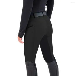 Active Pants Western Full Seat Competition Horse Riding Tights Pocket Women Horseback Breeches Equestrian Leggings