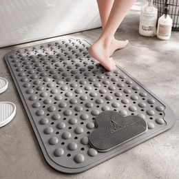 Bath Mats TPE El Bathtub Bathroom Anti-slip Mat Household Shower Room Waterproof Massage Foot Suction Cup Floor