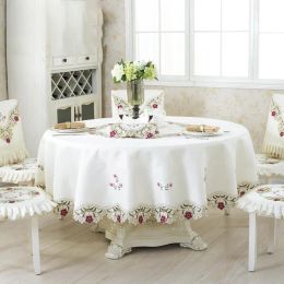 New 1pcs Table Cover Cloth Tablecloth Round Tablecloth Wedding Home Party Hotel Banquet Modern Decorations 3 Size Polyester