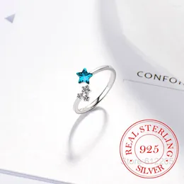 Cluster Rings 925 Sterling Silver Jewellery Star Crystal Wedding For Women Accessories Wholesale Things With