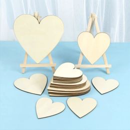 5pcs 8/10/12/15cm Wood Slices Discs Heart Love Blank Unfinished Natural Wooden Chips DIY Craft Christmas Wedding Party Ornaments