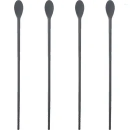 Spoons 2 Pairs Cutlery Silicone Integrated Chopsticks Spoon Beverage Stirring Dual-end Travel