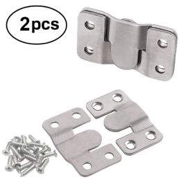 2Pcs Flush Concealed Mount Brackets Interlocking Photo Frame Hanging Buckles Hooks Heavy Duty Furniture Connector Hangers Hooks