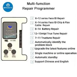 AY A108 BOX Face ID Programmer for iPhone X/XR/XS/11/12/13/14 Pro Max Dot Matrix Repair True Tone Battery Health Data Modify