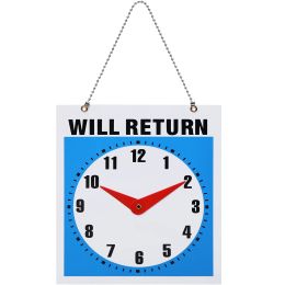 Hanging Sign Open Signs for Shop Office Clocks Signage Right Back Wooden Door Emblems