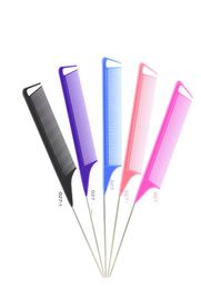 Professional AntiStatic Rat tail comb Metal hair comb hair salon use hair beauty tools 3 colors5885410