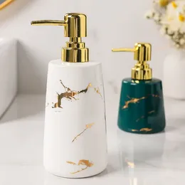 Liquid Soap Dispenser 500ml Bathroom Dispensers Refillable Lotion Shampoo Shower Gel Portable Travel Marble Texture Bath Pump Bottle