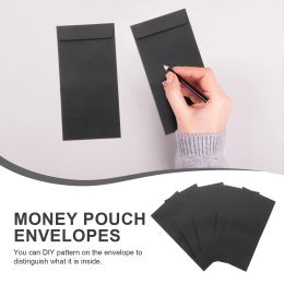 Cash Self-Adhesive Envelope Money Paper Saving Challenge Black Jewellery Small Item Pouch Coloured Gifts Coin Cash Budget