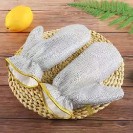 Housework Cleaning Gloves Steel Wire Ball Dish Washing Gloves Kitchen Dishcloth Dishwashing Cleaning Cloth Cleaning Tools
