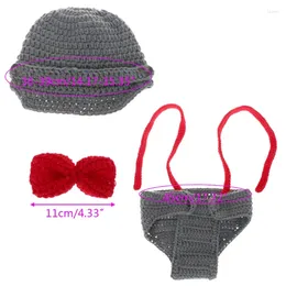 Clothing Sets Baby Pography Props Boy Girl Po Outfits Red Bow For 0-2 Years Old