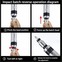 13Pcs Impact Screwdriver Set Shock Screw Bits Metal Shock Screw Driver Chisel Bit Multifunctional Screw Extractor Remover Repair