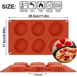 6 Holes Pastry Silicone Mould Cake Chocolate Tart Muffin Dessert Baking Cake Mould French Dessert 2023 New Silicone Mould