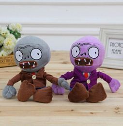 FG1511 28cm Grey and Purple Zombie Plants Vs Zombies Plush Toy Stuffed Plush Doll for Baby Creative Gifts 3597801