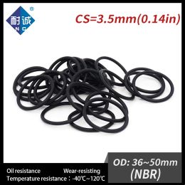 20 PCS / Lot Nitrile Rubber Black NBR 70A O-ring CS 3.5mm OD 36/37/38/39/40/42/43/44/45/46/47/48/49/50*3.5 O Ring Gasket Oil