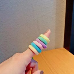 50Pcs/set Korean Hair Rope Candy Colour Hair Ring Girls Woman Towel Ring Elastic Rubber Bands