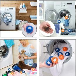 2/3/4Pcs Silicone Laundry Ball Pet Hair Washing Machine Remover Catcher Clothes Stain Removal Tools Reusable Laundry Ball