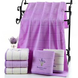 Towel 70 140cm Cotton Bath Set Absorbent Adult TowelsSoft Friendly Lavender Thickened Towe For Bathroom Washcloth