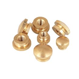 Brass Natural Colour High Head Knurled Hand Nut Advertising Decorative Nail Screw Cap M3M4M5M6M8M10