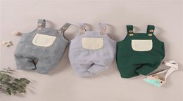 Summer Newborn Baby Clothes Infant Toddler Boys Girls Sleeveless Strap Romper Jumpsuit Overalls Outfits Kids Clothing 018M9521221