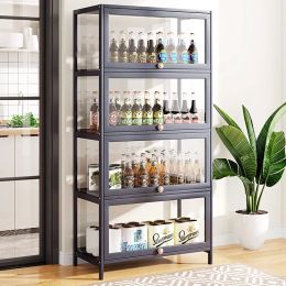 Living Room Simple Bar Wine Storage Rack Cabinet Showcase Modern Restaurant Display Cabinets Estante De Vino Bar Furniture