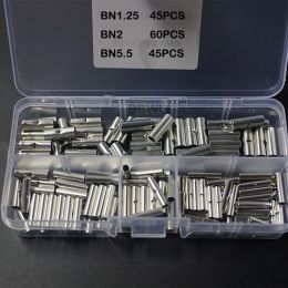 275/150PCS 26-6 AWG BN0.5 BN1.25 BN2 BN3.5 BN5.5 BN8 Pure Copper Tinned Splice Bare Butt Connector Crimp Terminal Wire