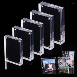 Frames 1Pc Transparent Po Frame Acrylic Magnetic Display Poster Stand 3/5mm For Room Desk Household Decor