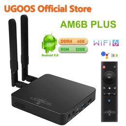 Box UGOOS AM6B PLUS TV Box 4GB 32GB Amlogic S922XJ 2.2GHz Smart TV Box Android 9.0 5G WiFi Bluetooth 4K HD Media Player Set Top Box