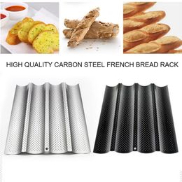 French Bread Mold For Baking Bread Wave Baking Tray Practical Cake Pan Baguette Mold 2/3/4 Groove Waves Bread Baking Tool 240325