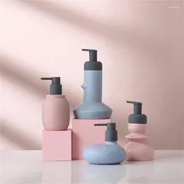 Liquid Soap Dispenser Hand Bottles Manual Irregular Pressing Press Pump Head Creative Circular Design Bathroom Accessories Split Empty