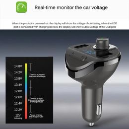 Chargers T20 Bluetooth Music Player FM Transmitter Modulator Car Kit with 2.1A USB Car Charger Support U Disk/TF Card Music Play