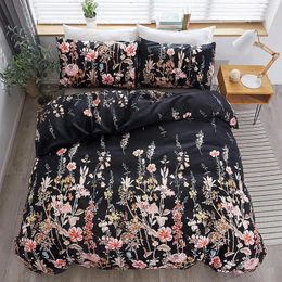 Bedding Sets 2/3 Pcs Duvet Cover 230 265cm Pillow Case 51 92cm Bedroom Double Bed Twin-bed Flower Leaf Home Textiles