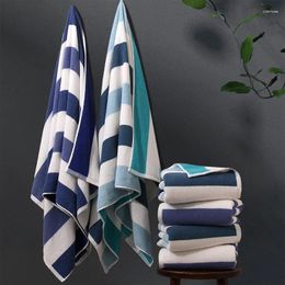 Towel Cotton High-quality Quick Drying Striped Lattice Bath Towels Soft Thickened Enlarged Bathroom El Home Accessories