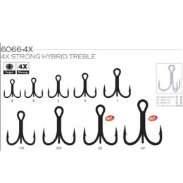 BKK 6066-4X-NP UltraAntirust Treble Hook BT663-UA Triple Fishing Hooks 1# - 8# Fishhook For Saltwater Freshwater Fishing