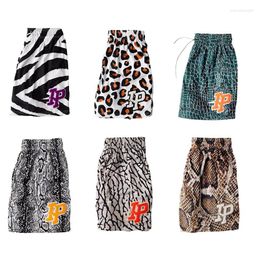 Men's Shorts Animal Print Sports Casual For Gym Fitness Training Running Basketball Mesh Short Four-Quarter Summer Beach Pants