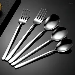 Forks Korean 304 Stainless Steel Spoon With High Appearance And Thickened Dessert Household Rice