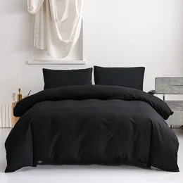 Bedding Sets Pure Black Duvet Covers Solid Bed Linen Euro Beddings Gray Quilt Cover Pillow Shams 200x200 135x200