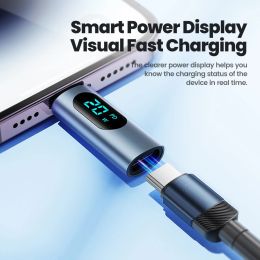 Elough OTG Adapter Digital Display USB Type C Female To Lightning Male Convertor For iPhone 15 Macbook Laptop Fast Charging OTG