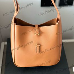 Ladies Luxury Brand Calfskin Soft Hobo Bucket Shoulder Bags Large Capacity Underarm Beige Black White Luggage 22X21CM OL Trend Purse