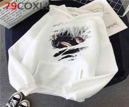 Japanese Anime Tokyo Ghoul Graphic Hoodies Men Kawaii Lounge Wear Clothing Cartoon Kaneki Ken Streetwear Unisex Sweatshirts Male X2400336