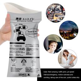 700ML Travel Mini Mobile Toilet Unisex Traffic Jam Urine Bag Leak-Proof Portable Urinals Bag for Men Women Kids Patient