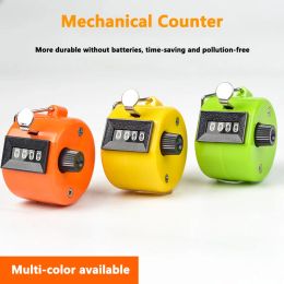 4 Digit Number Counters Plastic Shell Hand Finger Display Manual Counting Tally Clicker Colour Shell Timer Soccer Golf Counter