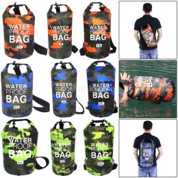 2L 5L 10L 20L Waterproof Dry Bag Foldable Swimming Bag Dry Sack Fishing Boating Kayaking Storage Floating Bag Shoulder Bag