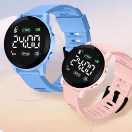 Student Watch LED Display Waterproof Casual Silicone Watchband Electronic Watch for Outdoor Digital Watches Student Clock Gift