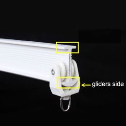 1/3/4/5/6M Flexible Ceiling Mounted Curtain Track Rail Straight Slide Windows Plastic Bendable Home Window Decor Accessories