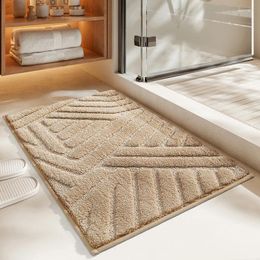 Bath Mats DEXI Soft Absorbent Microfiber Rug Non-slip Tape Water Mat Shower Floor Carpet Toilet Luxury
